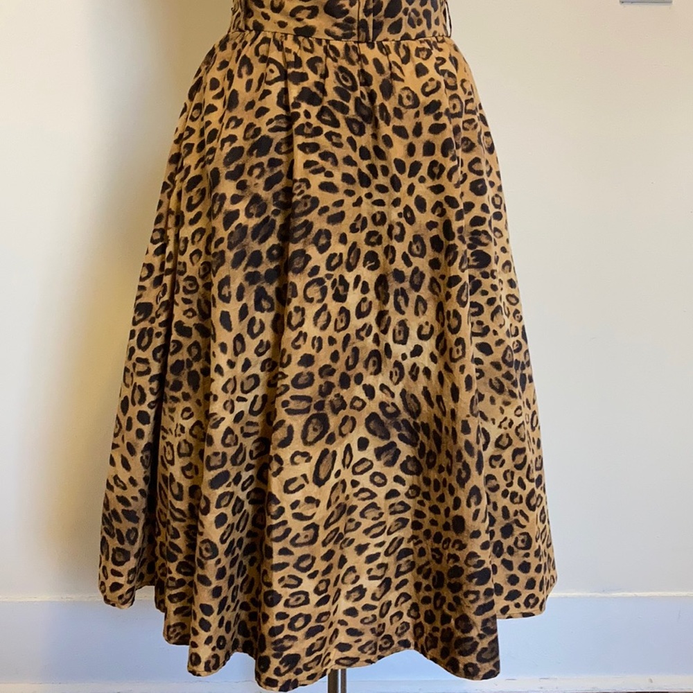 Leopard A-Line Full Skirt